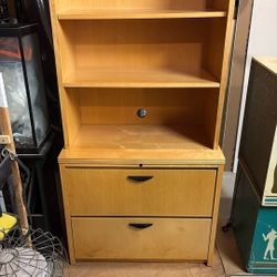 Filing Cabinet W/ Hutch 