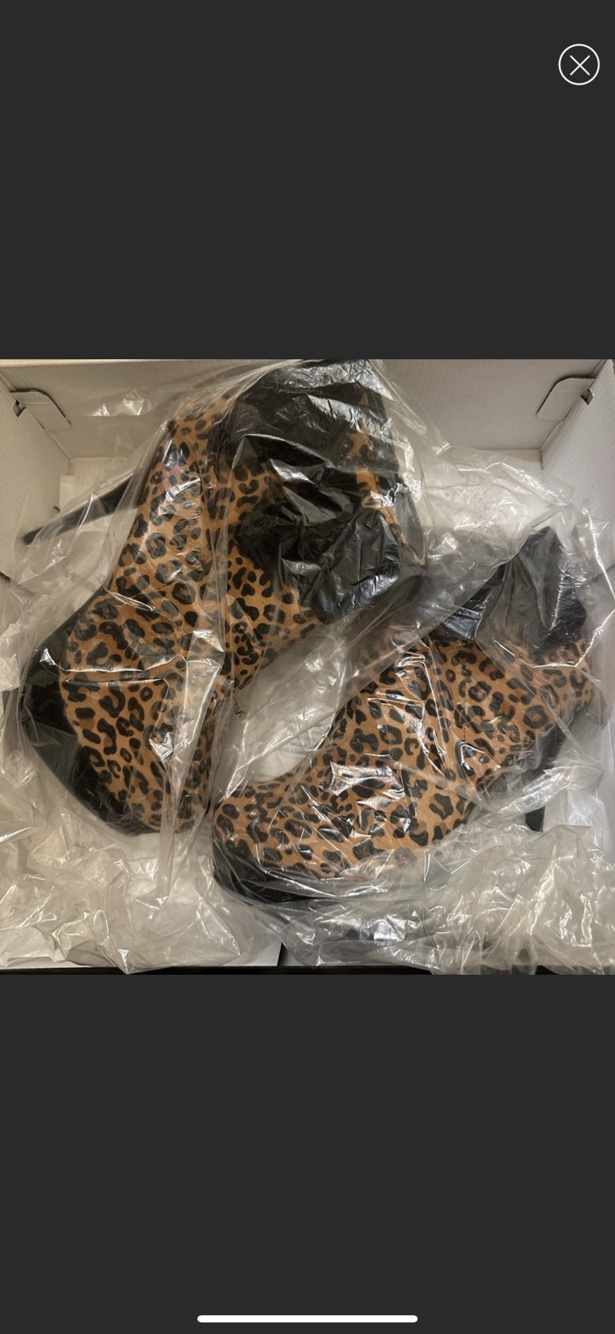 Leopard  Bow Detailed High Heel Boots