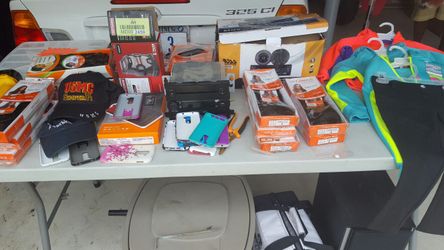 Radio w/speakers, clothes,hair, power drill, cellphones,wireless Bluetooth radio