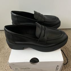 Aldo Bigplan Lug Sole Leather Loafers 