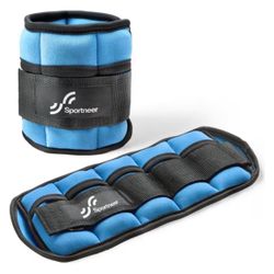 Adjustable Ankle Weights, 2  X 5 Lbs  Each, 10 Lbs Set 