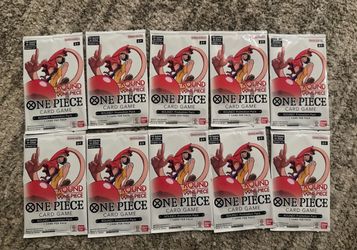 (10 Packs) One Piece x Round One Promo Cards