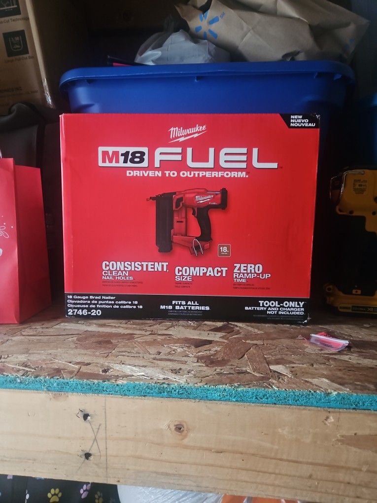 New In Box Milwaukee Fuel  Brad Nailer Gun 