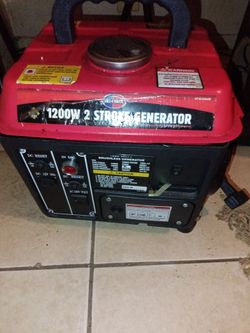 1200W 2-Stroke Portable Gas Generator