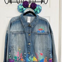 Disney Little Mermaid Jean Jacket & Disney Ears