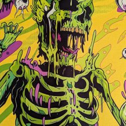 NEW Psychedelic Skeleton Desk/Playing Mat (For Keyboard, Mouse, Card Games)