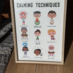 Calming Techniques Wall Art (12”x16”)