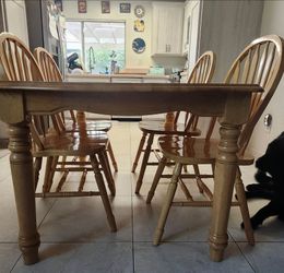 Solid Pine table with 4 chairs