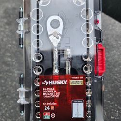 24 Pc 1/4 Drive Ratchet Set