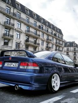 VTI Style Rear Bumper Lip For 96 To 00 EK Civic Coupe