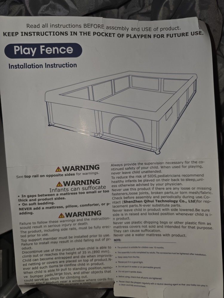 Play fence/play place 50x30