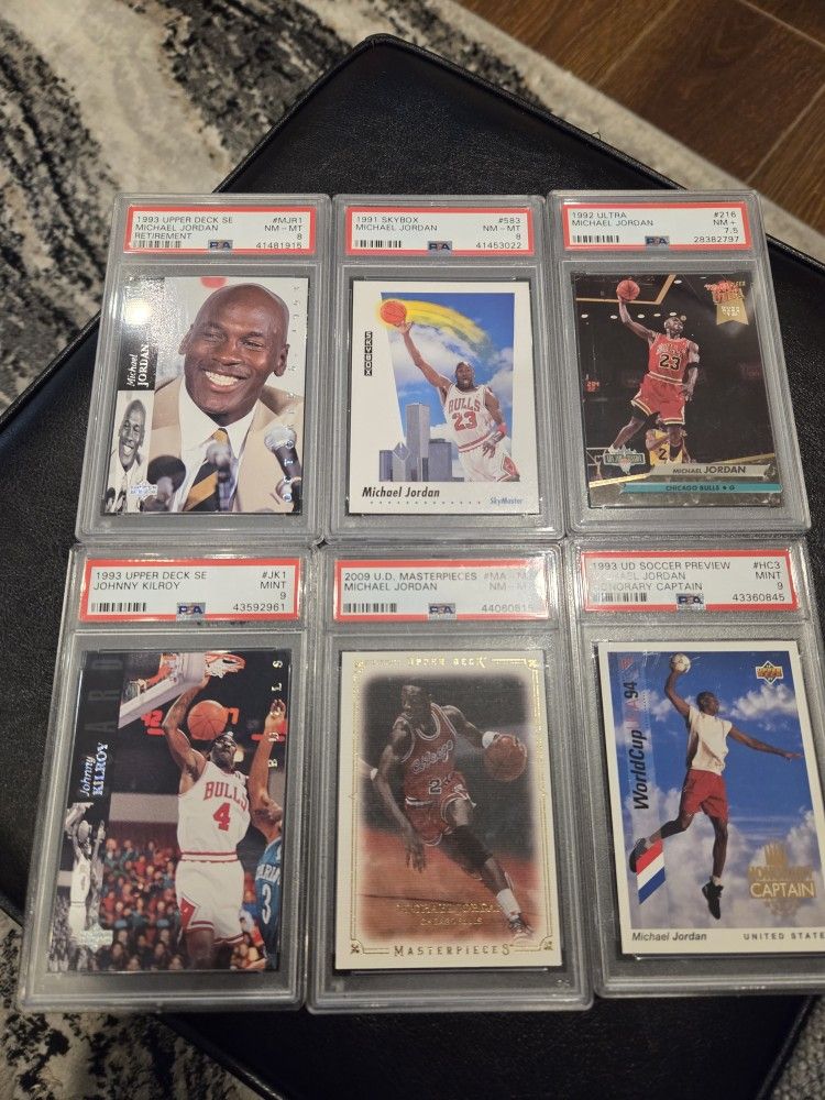 Michael Jordan Psa Lot Of 6 Cards
