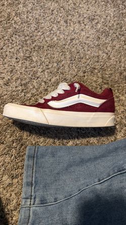 knu skool Vans , Red, 5.5 men and 7 woman