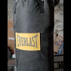 Everlast 100 lb Vintage Heavy Bag Kit + Kickboxing Punching Gloves