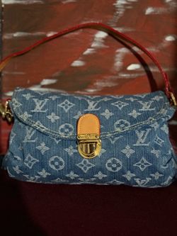 Designer Style Mini Shoulder Bags (Pink & Blue Denim)