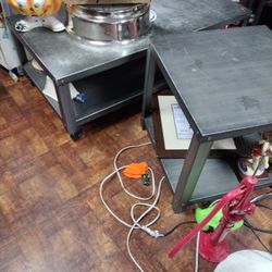 Modern Industrial Metal  Coffee Table And End Table