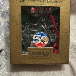 Marquis Waterford Crystal 50th Anniversary Peanuts  Ornament