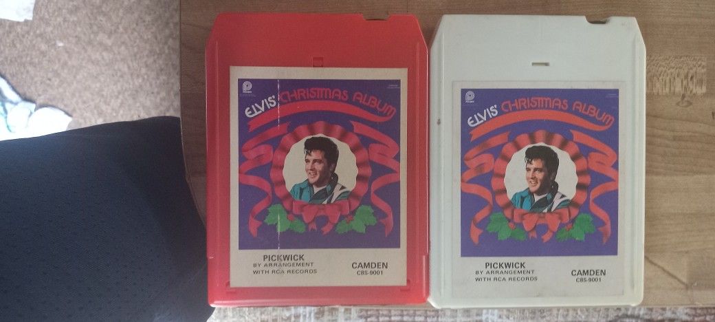 Elvis Christmas Album 8 Track Pickwick Camden C8s-9001 "1975"Lot Of 2