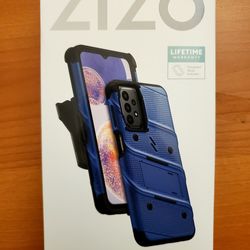 ZIZO Bolt Bundle for Galaxy A23 5G Case with Screen Protector Kickstand Holster Lanyard -Blue