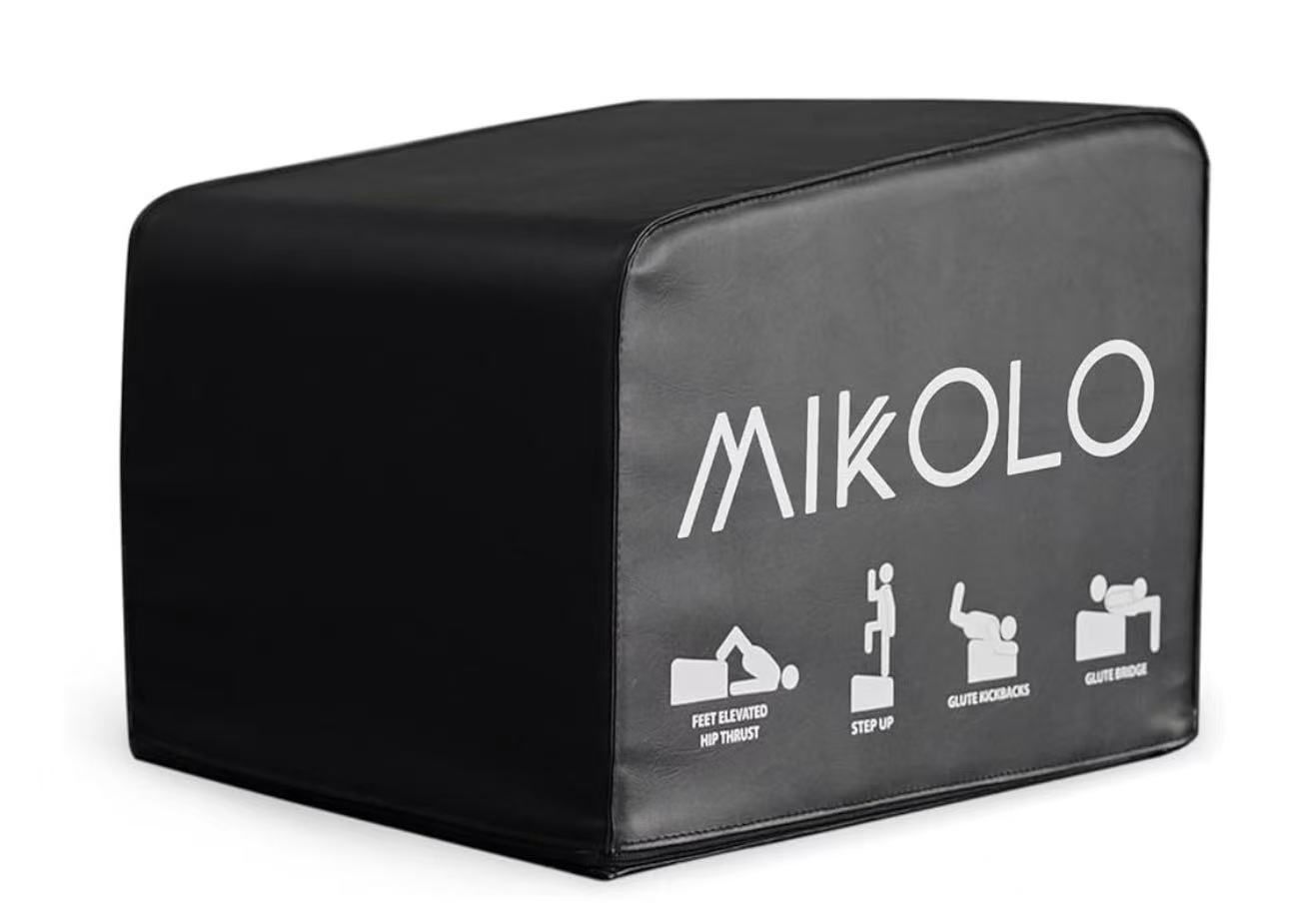 Mikolo Hip Thrust Bench, Hip Thrust Machine at Home for Glute Bridge, Multi-Functional Hip Thrust Box with Non-Slip, Glute Workout Equipment, 700LB Lo