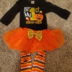 Baby Girls Costume My 1st Halloween, Cloth