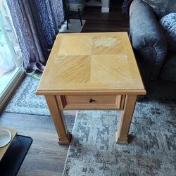 Solid Wood Side Table 