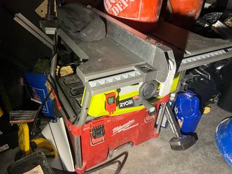 ryobi table saw and miter saw Milwaukee