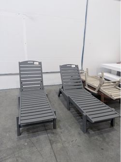 Polywood gray chaise lounges
