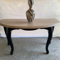 Wooden Console Half-Round Table