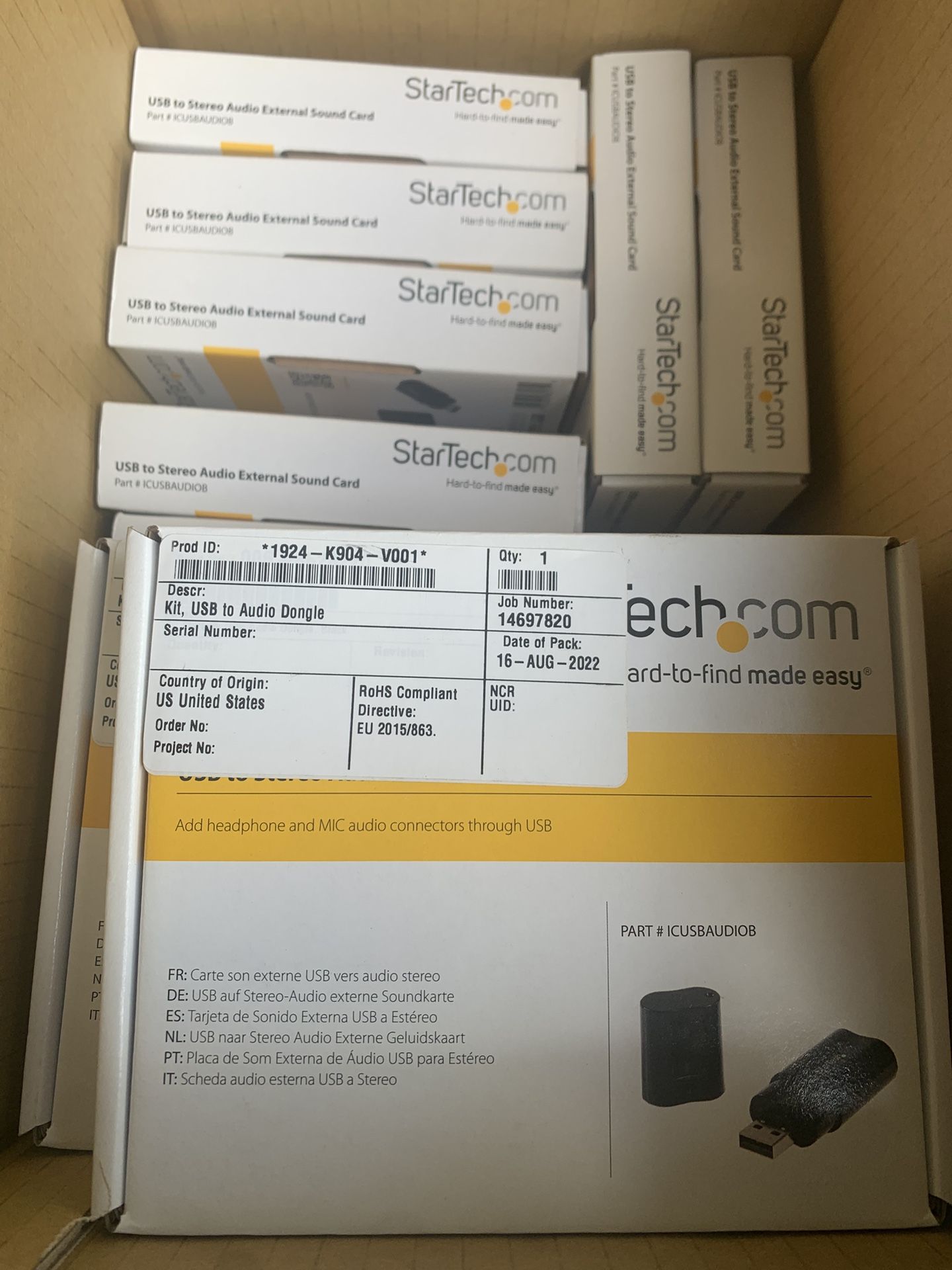 USB to Stereo External Soundcards (NIB - Lot of 15)
