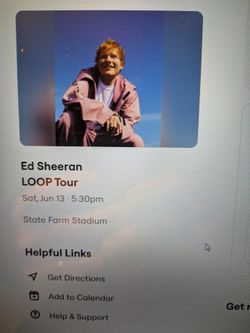 Ed Sheeran - Phoenix concert Saturday June 13