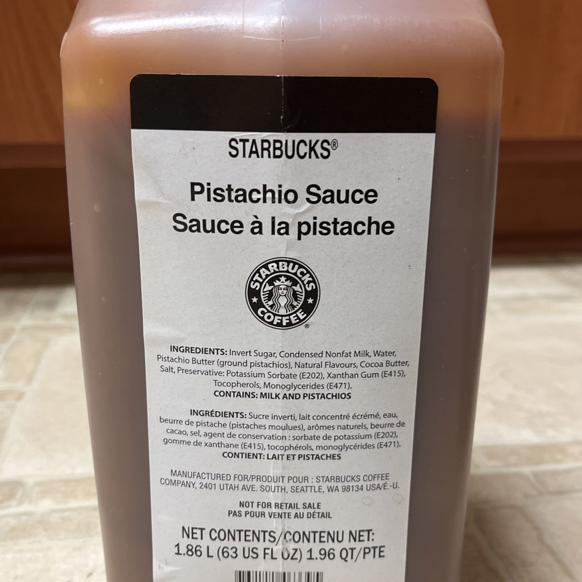 Starbucks Pistachio Sauce 63 Oz 