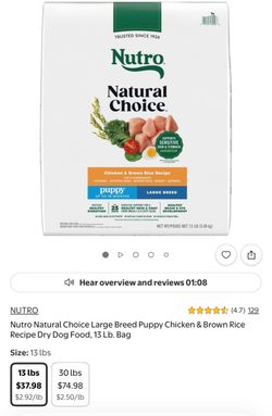 Nutro dog food