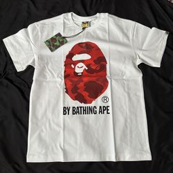 White/Red Camo Bape Tee