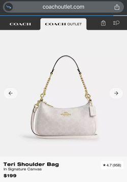 Coach Teri Shoulder Bag In Signature Canvas Brand New Never Used