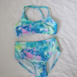 New Girls 4/5T Tie Dyed Bikini Swimsuit 
