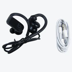 Powerbeats High-Performance Wireless Earphones - Apple H1 Headphone Chip, Class 1 Bluetooth, 15 Hours Of Listening Time, Sweat Resistant Earbuds - Bla