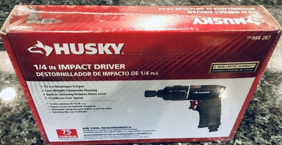 Husky Pneumatic impact driver. Brand new.