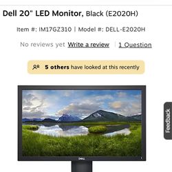 New DELL 20” Monitor 