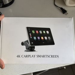 Portable 9”Wireless Apple Carplay Screen with 4K front Dash Cam,and Backup/dash Camera! 