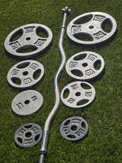 Eazy Curl Bar with 85lbs Weights