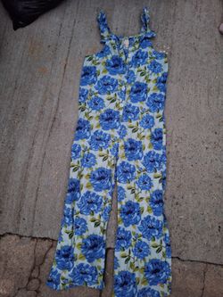 Pink chicken girls Floral Wide-Leg Jumpsuit