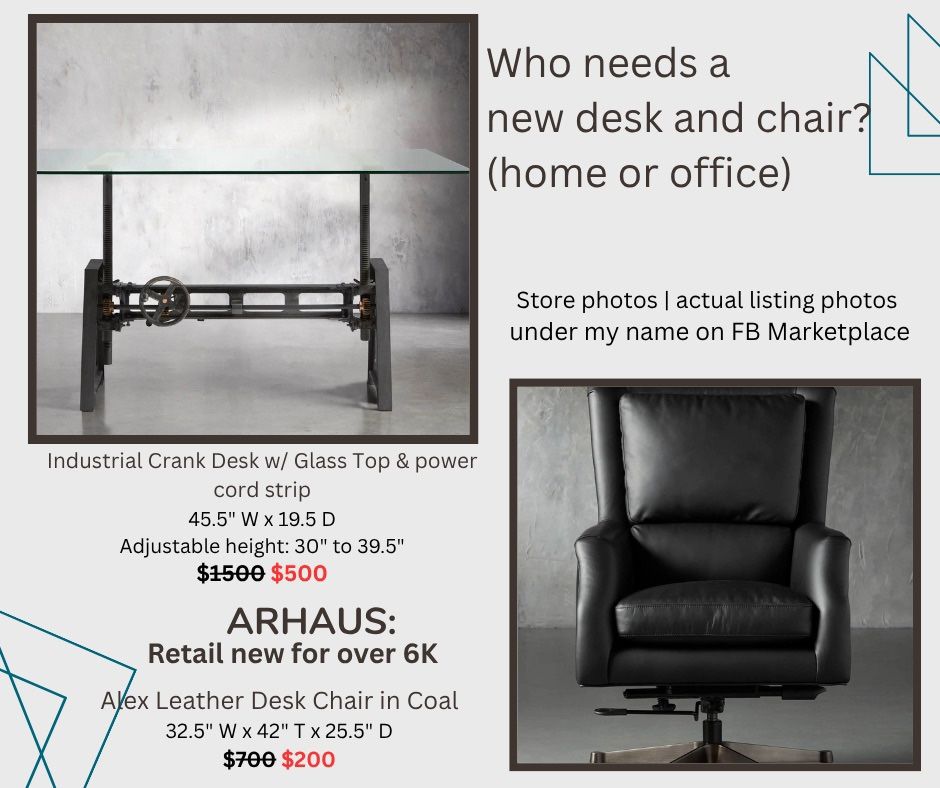 Arhaus Desk And chair