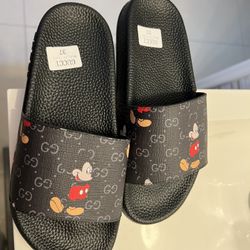 Gucci Slides.  Mickey Mouse Size 37euro /6-7 Ladies Size /4-5kids