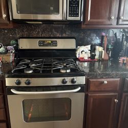 LG Stove And Over The Range Microwave