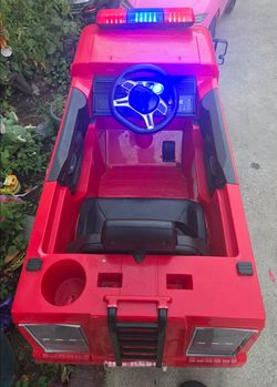 12V Ride on Fire Truck, Electric Ride on Car for Kids $80
