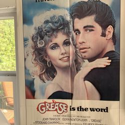 Original Grease 1978 Movie Poster One Sheet 27x41 Olivia Newton John John Travolta