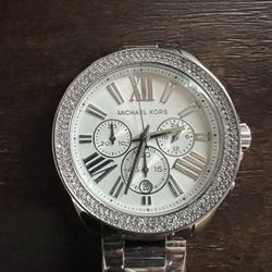 Michael Kors Women’s Wristwatch MK7429 Wren Chronograph IP Silver