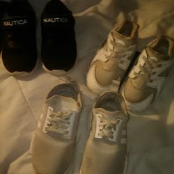 3 Top Name Brand Boy Shoes Nike,7.5,Nautica,7,Adidas,7 Must Buy All 3 