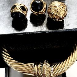 Joan Rivers Gold Plated Wrap Bangle Bracelet w/ornate Tip